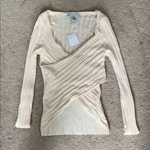 pink cross front Urban Outfitters top